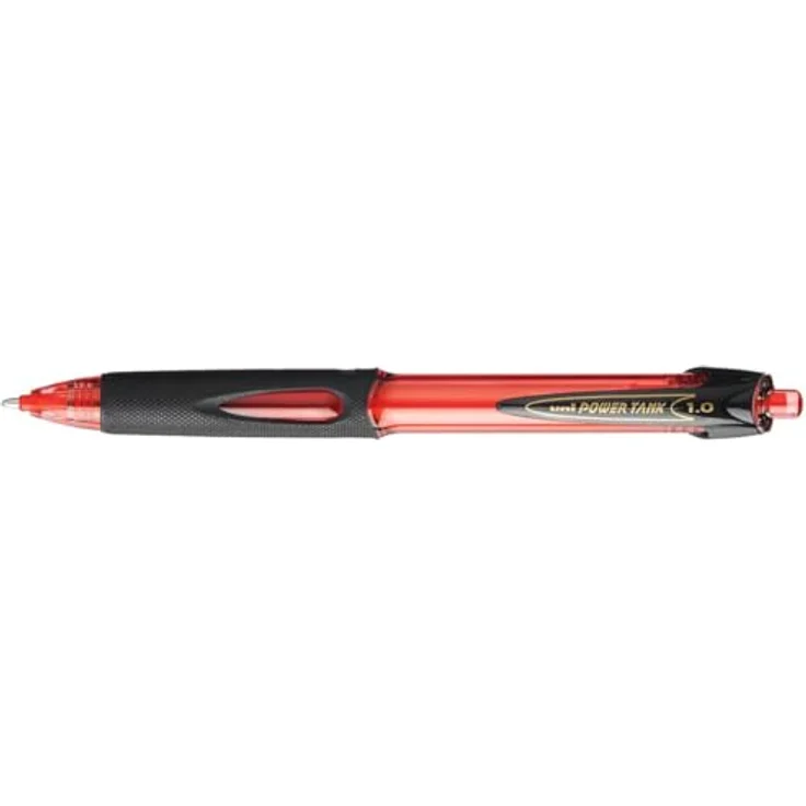 Uni-ball FABER-CASTELL Power Tank, Kugelschreiber mit Druckmechanik, nachfüllbar, rot, 12 Stück – Bild 2