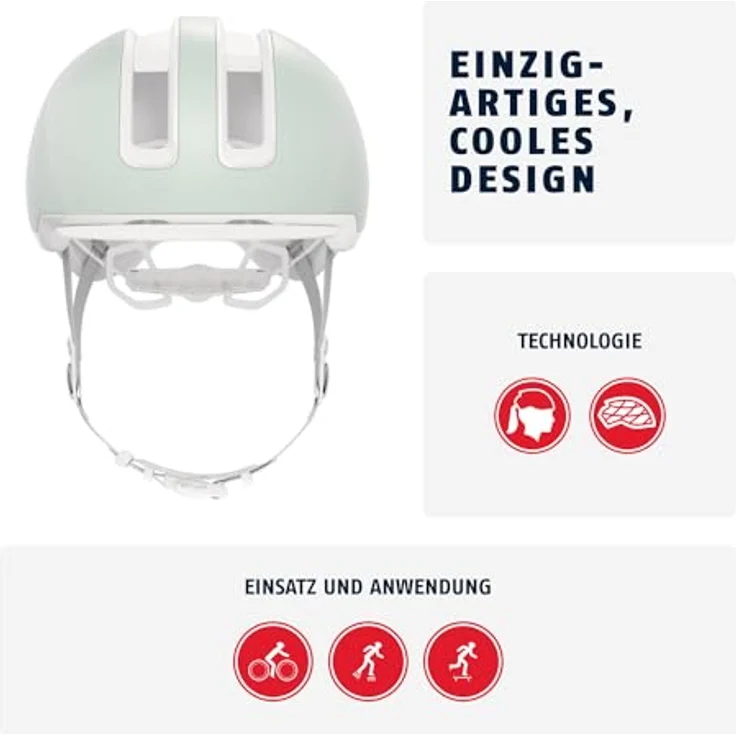 ABUS HUD-Y, Kinderfahrradhelm mit magnetischem aufladbarem LED-Rücklicht und Magnetverschluss, urbanes Design für Damen und Herren – Bild 3