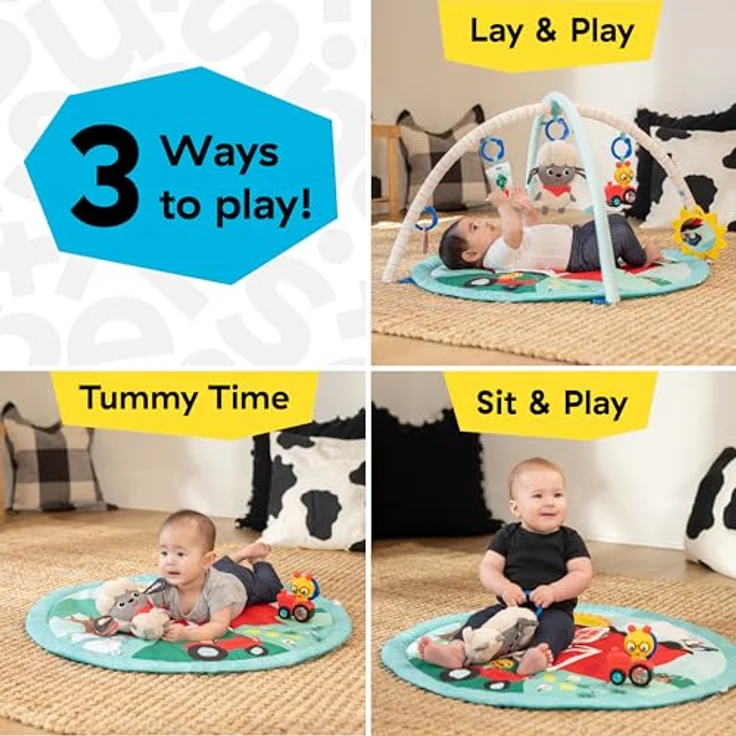 Baby Einstein Happy Harvest Touch & Feel Activity Gym, Spielbogen mit Soundeffekten und 5 sensorischen Überraschungen – Bild 3