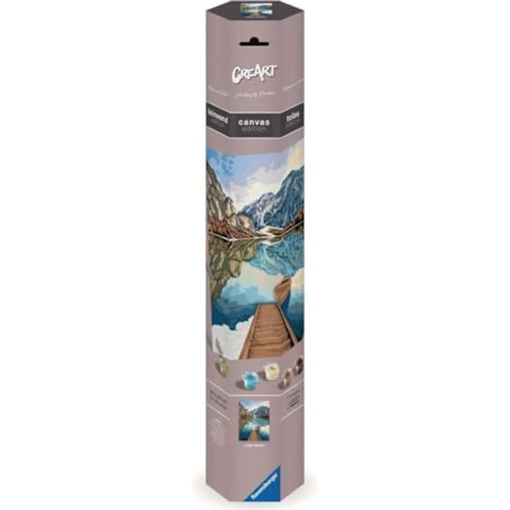 Ravensburger Malen nach Zahlen CREART CANVAS Leinwand Seeblick 23909, Malvorlagen-Set für Erwachsene ab 12 Jahren, Farbenfrohes Santorini Motiv – Bild 2