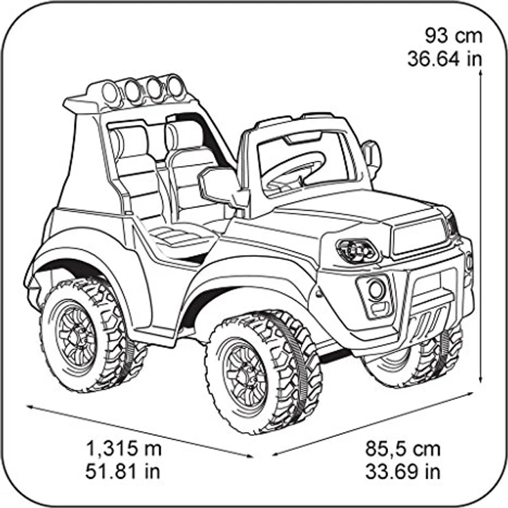 Feber Famosa X-Storm Elektrospielzeugfahrzeug, 12V für Kinder, 2 Sitze, grau, Mehrfarbig, geeignet für 3 bis 8 Jahre – Bild 5