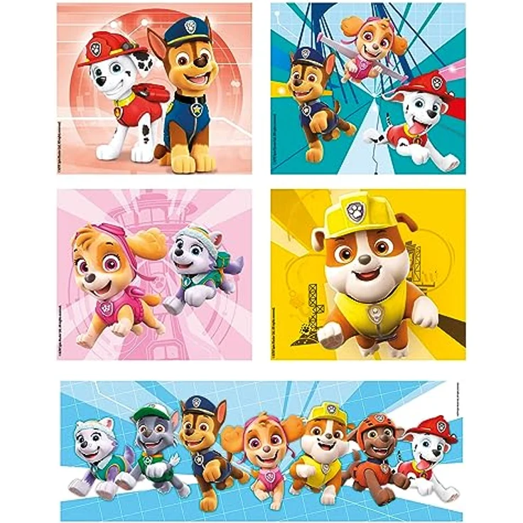 Clementoni - 20270 - Supercolor Puzzle 10 In 1 Paw Patrol - Kinderpuzzle 10 in 1 (3x18, 4x30, 2x48 und 1x60 Teilen) - Puzzle Für Kinder Ab 4 Jahren, Made In Italy – Bild 2