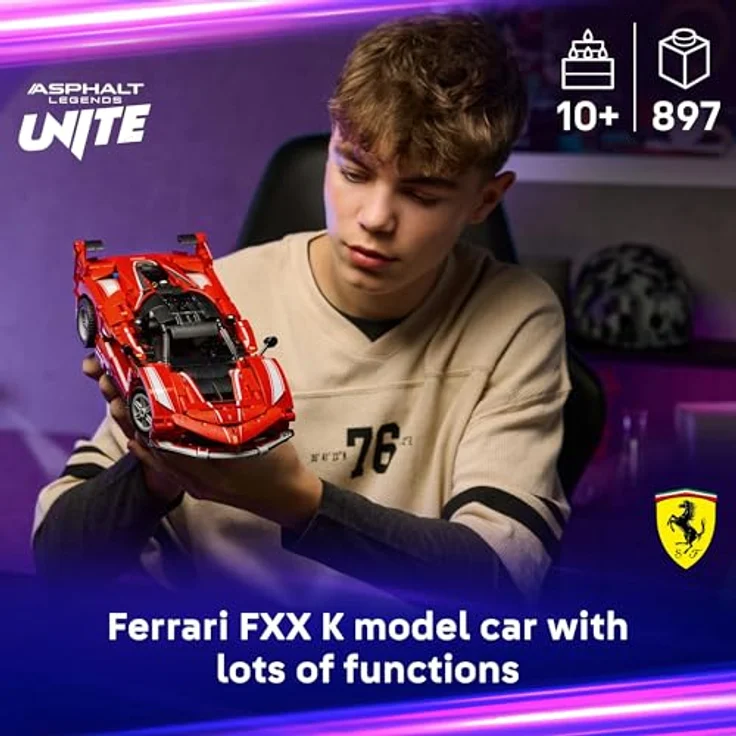 LEGO Technic 42212 Ferrari FXX K, 897-teiliges Modell mit KERS-Technologie, Maßstab 29 x 12 x 8 cm für ab 10 Jahre – Bild 5