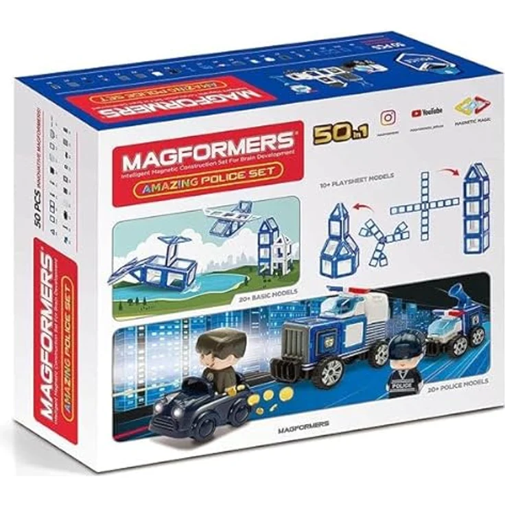 Magformers Amazing Police Set 50 pcs (3070), 717002 – Bild 2