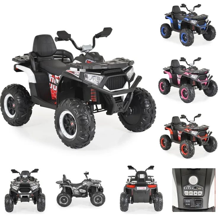 Moni Kinder Elektro-Buggy Cool NEL-007, EVA-Reifen, Scheinwerfer, Musikfunktion, weiß, für Kinder ab 3 Jahren, 30 kg max. Gewicht, 2 Geschwindigkeitsstufen