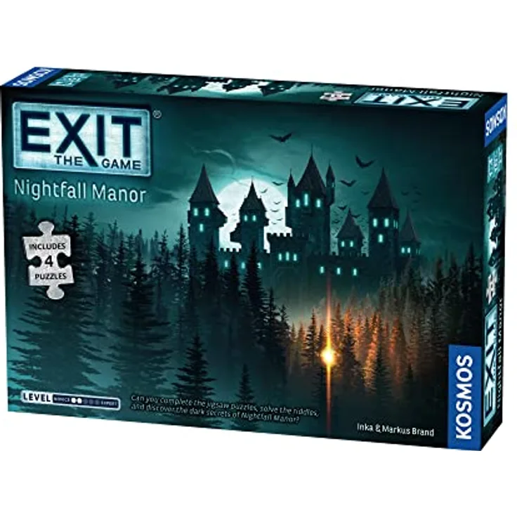 Thames & Kosmos EXIT Nightfall Manor, Escape Room Spiel mit 4 Puzzles, für 1-4 Spieler, ab 10 Jahren, Spielzeit 2-3 Stunden