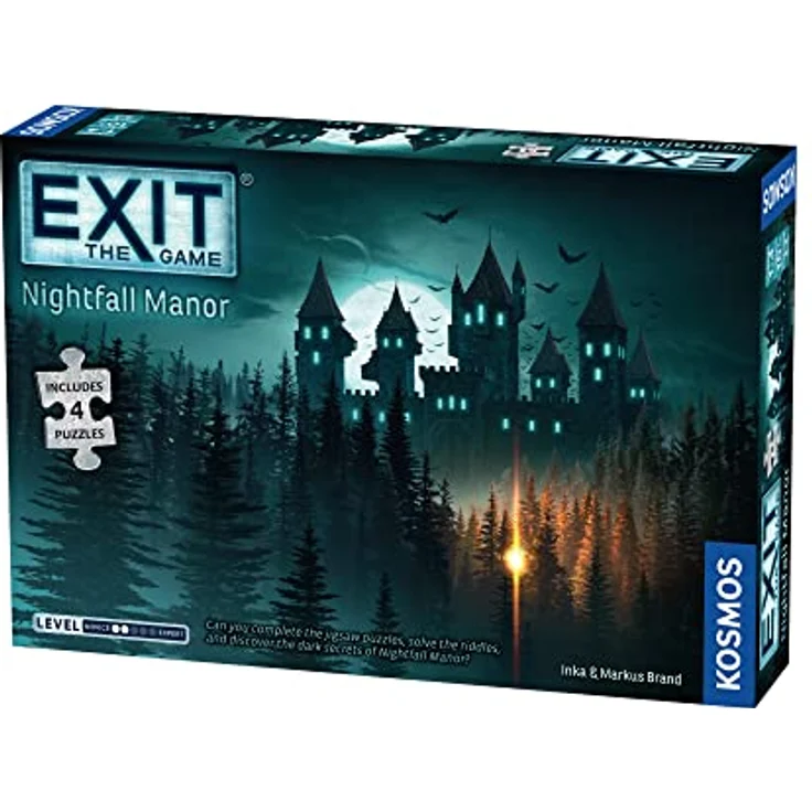 Thames & Kosmos EXIT Nightfall Manor, Escape Room Spiel mit 4 Puzzles, für 1-4 Spieler, ab 10 Jahren, Spielzeit 2-3 Stunden – Bild 1