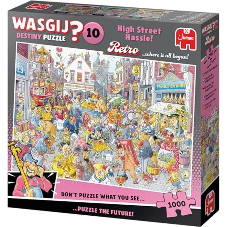 Jumbo Wasgij Retro Destiny 10 - Ärger auf der Haupstraße!, Erwachsenenpuzzle mit 1000 Teilen, Puzzle mit fiktiver Zukunftsvision – Bild 3