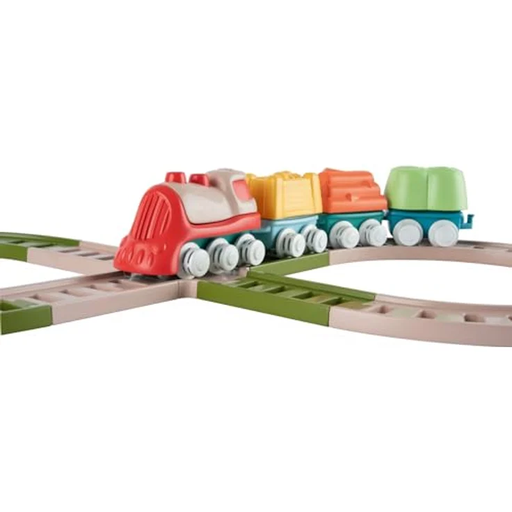 Chicco Eco+ Baby Railway 18-tlg. Eisenbahn-Set mit Schienen und Zug, aus 80 % recyceltem Kunststoff, für Kinder ab 18 Monaten – Bild 5