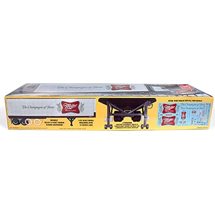 AMT 1/25 Fruehauf 40' Semi Trailer (Miller Beer) - Plastikmodellbausatz, Maßstab 1:25 – Bild 4
