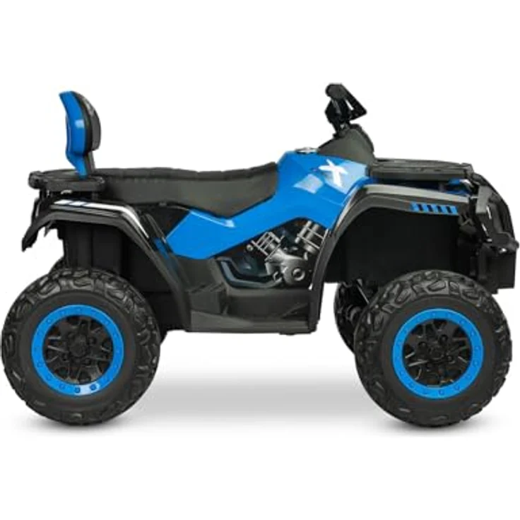 TOYZ Rush Quad Kinder, Akkubetriebenes Fahrzeug mit 4-Rad-Antrieb, 80W Motor, FM-Radio, Bluetooth, Blau – Bild 6
