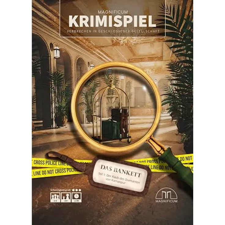 MAGNIFICUM Krimispiel: Das Bankett - Teil 1 - Der Raub des Diamanten von Ramanpur, Detektivspiel/Escape Room Spiel für Erwachsene, realistisches Krimispiel für zu Hause