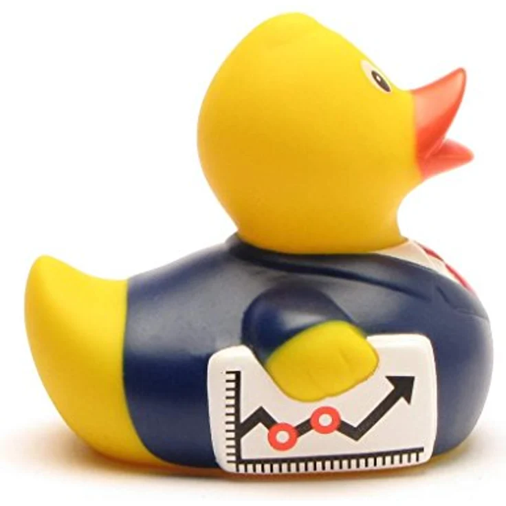 Duckshop Badeente - personalisierbar (Business Mann Ente) mit individuellem Wunschtext, 8 cm groß, quietschend – Bild 4