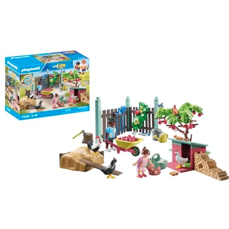 PLAYMOBIL 71510 Kleine Hühnerfarm im Tiny House Garten Spielset, Mehrfarbig, nachhaltig aus über 80% recycelten Materialien – Bild 1