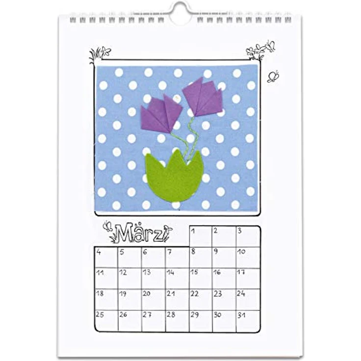 Betzold - Bastel-Kalender Kinder - Kreativ-Kalender Blanko-Wandkalender immerwährend Dauerkalender ohne Jahr – Bild 5