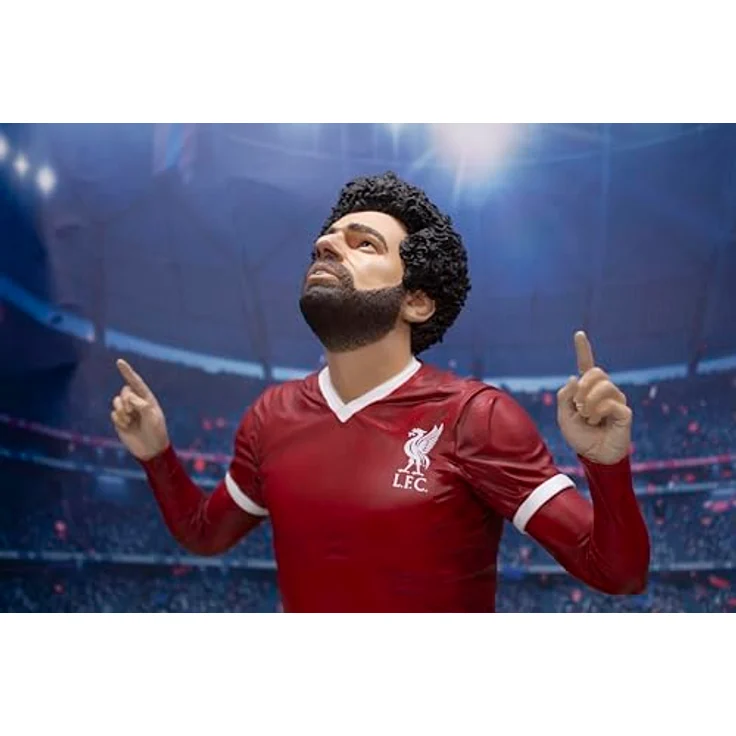 SoccerStarz Footballs Finest - Liverpool (Mohamed Salah) Sammelfigur, 60 cm, detailgetreu in rotem Trikot mit gelben Fußballschuhen, limitierte Edition – Bild 5