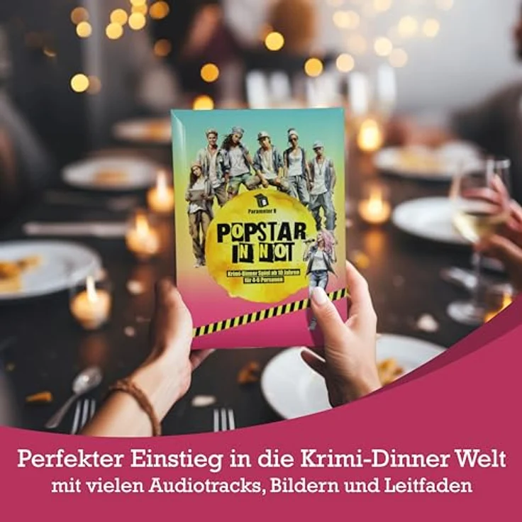 Parameter B Popstar in Not - Krimidinner für 4-6 Personen - Ab 10 Jahren - Krimidinner für Zuhause für Familien mit Kindern - Krimispiel für Einsteiger - Realistische Beweise – Bild 4