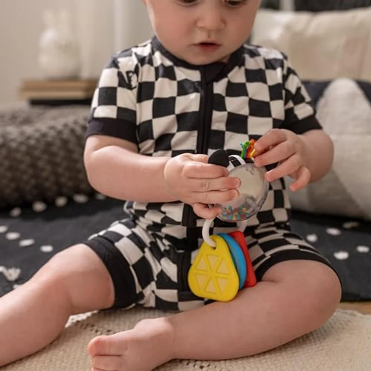 Baby Einstein Shake-a-Shape Zen Beißring, 2-in-1 Beißring und Rassel, multisensorisch mit BPA-freien Silikonformen, ab 3 Monaten – Bild 5