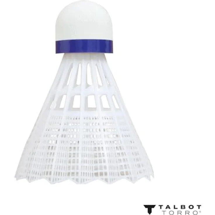 Talbot-Torro® Badminton Ball Tech 350, Nylonfederball in Weiß, 6er Dose, Geschwindigkeit: Blau/Medium, ideal für Freizeit, Training und Schulsport, Indoor & Outdoor – Bild 2