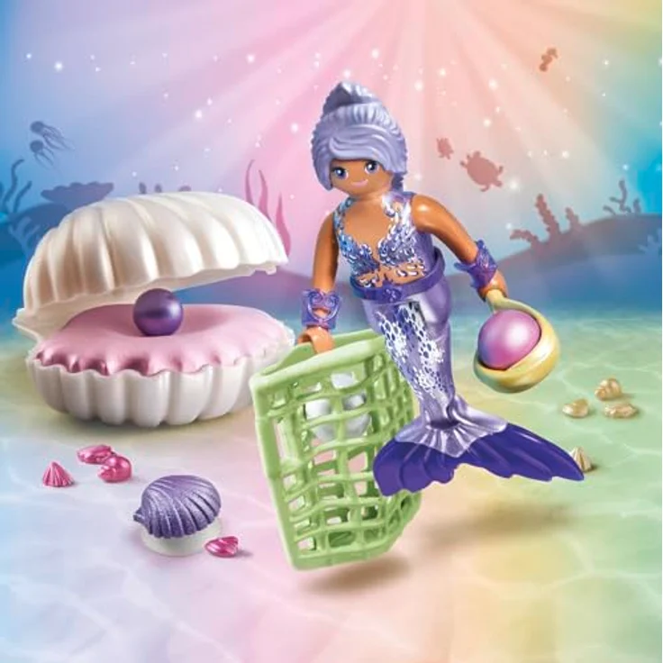 Playmobil® Konstruktions-Spielset Meerjungfrau mit Perlmuschel (71502), Princess Magic, (20 St), Made in Europe – Bild 3