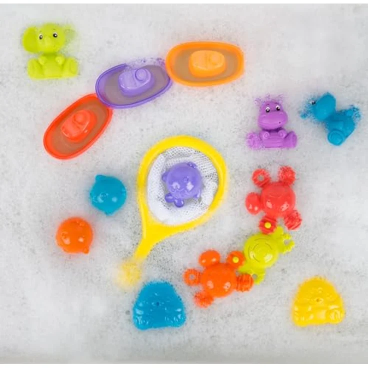 Playgro Bad Tijd Activiteiten Geschenkset, 15-teiliges Badespielzeug-Set für Babys, schimmelfrei und sicher – Bild 3