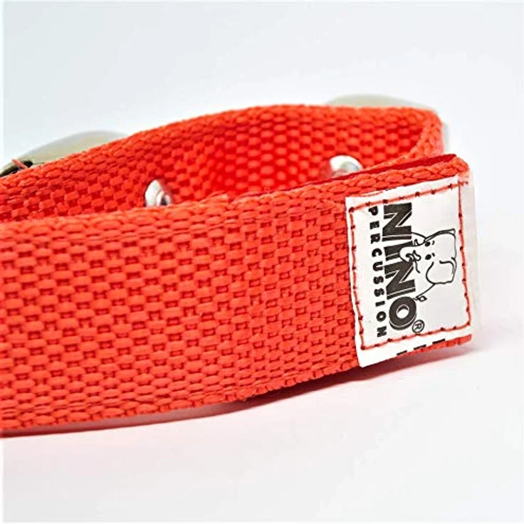 Nino Nino961R Wrist Bells, Rhythmusinstrument mit nylonband und 3 Stahlschellen, rot – Bild 4