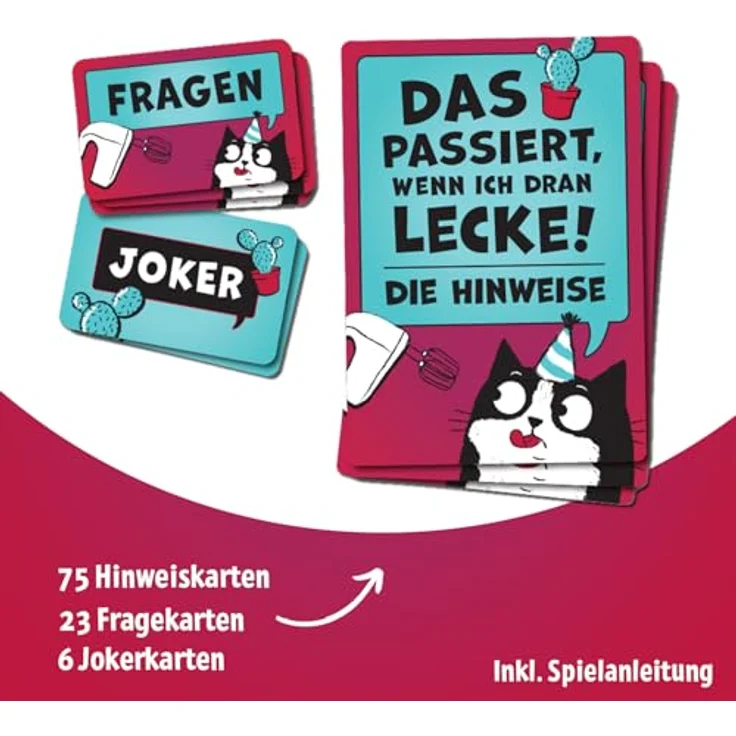 Moses. was passiert, wenn ich dran lecke? - Absurdes Party-Ratespiel für 3-8 Spieler ab 14 Jahren mit 75 Suchbegriffen und 1800 Hinweisen – Bild 2