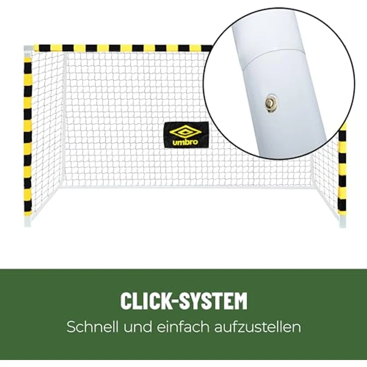 UMBRO Fußballtor 300 x 200 x 110 cm - Schwarz/Gelb - Fussball Trainingszubehör für Kinder und Erwachsene – Bild 4