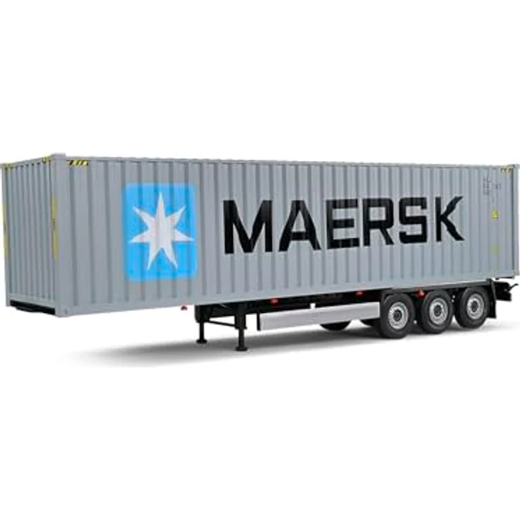 Solido 1:24 Container Anhänger, grau, Die-cast mit Kunststoffsockel, perfekt als Geschenk – Bild 1