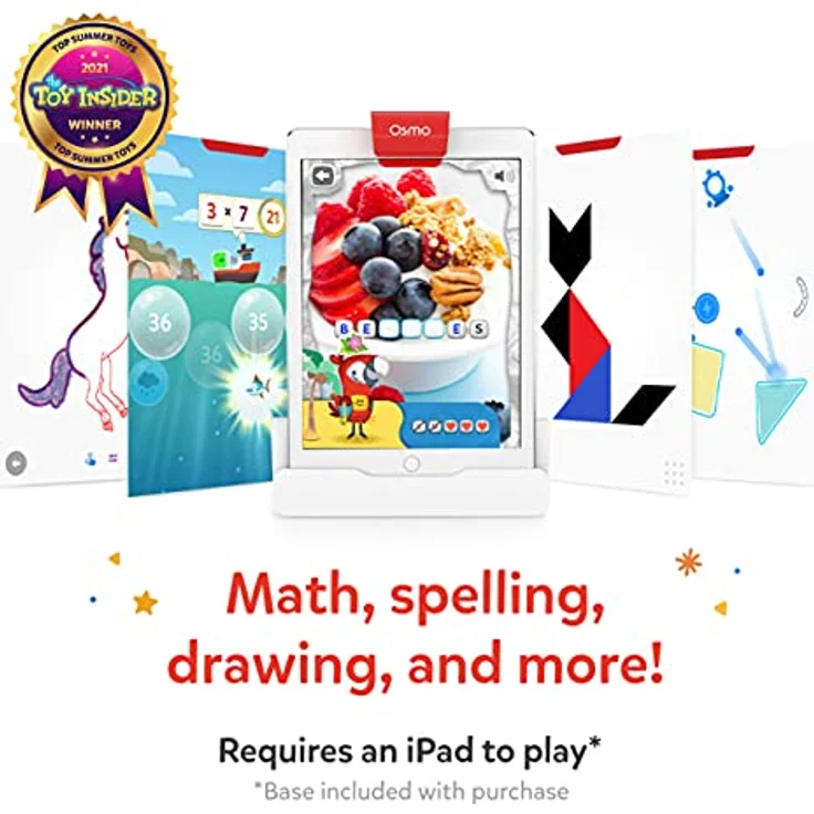 Osmo - Genius Starter Kit for iPad - 5 Educational Learning Games - Ages 6-10 - Math, Spelling, Creativity & More - STEM Toy (Osmo iPad Base Included) – Bild 3