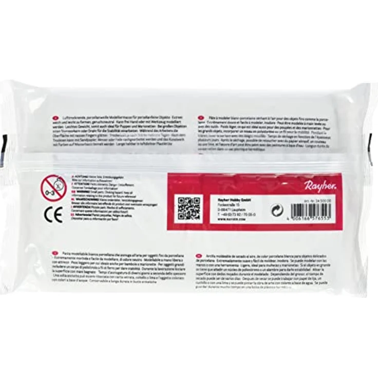 Rayher Modelliermasse Porzella, feinstes Papiermaché, 400 g – Bild 3
