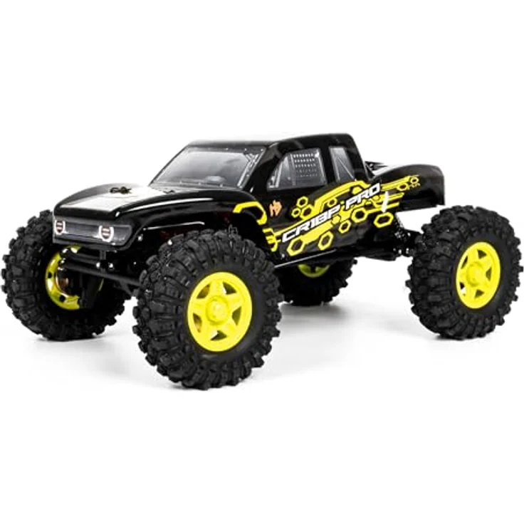 Absima Hobby Plus CR18P EVO PRO JUICED, 1:18 RC Elektro Truggy mit Brushless Motor, gelb, RTR Ready-to-Run, 3S LiPo-Antrieb, wasserdichter Fahrtenregler, optimierte Gewichtsverteilung – Bild 1