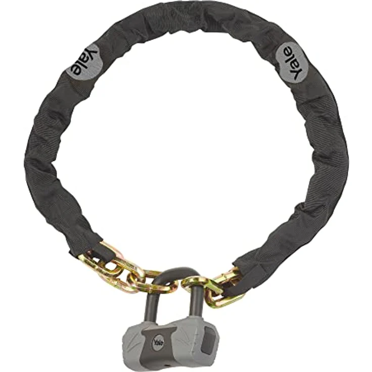 Yale Max Security Sicherheitskette & Schloß 1100 mm - YCL3/10/110/1 - mit Titanium verstärkt - 4 Schlüssel (1x mit Licht) - Max. Pick-, Zieh-, Schlag- und Bohrwiderstand - Div. Verriegelungsopt. – Bild 2