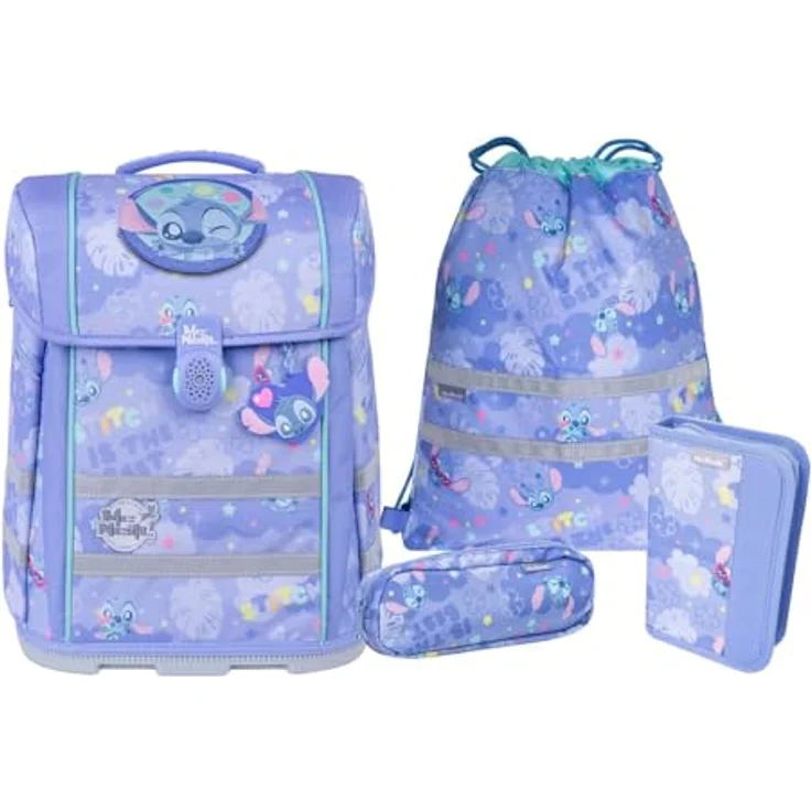 McNeill Schulranzen-Set PERFECTO 5tlg. Disney, geräumig, wasserabweisend, mit ergonomischem Rückensystem und reflektierenden Elementen, Motive von Disney – Bild 1