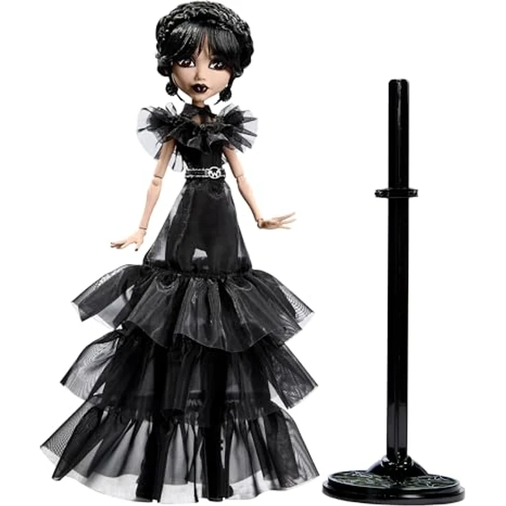Mattel® Anziehpuppe Monster High x Wednesday Addams Raven Dress Skullector Doll, Gothic-Stil, Nevermore Academy-Uniform, Schwarz – Bild 5