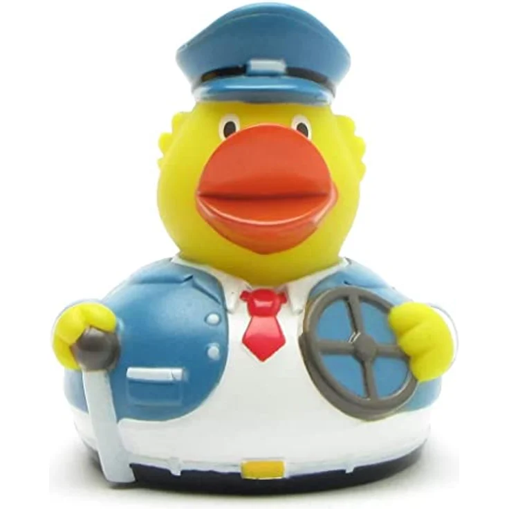 Duckshop Badeente - personalisierbar, Busfahrer Ente mit individuellem Wunschtext bis 10 Zeichen, Maße: 8x7x7,5 cm – Bild 5