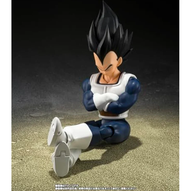 Bandai Tamashii Nations Dragon Ball S.H. Figuarts Vegeta Actionfigur, 14 cm groß, alte Kampfkleidung, blau – Bild 3