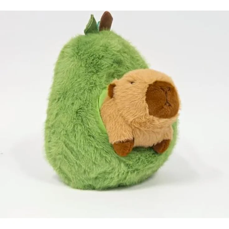 Soma Capybara Kuscheltier braun mit Avocado-Höhle, 25 cm Plüschfigur für Kinder ab 3 Jahren – Bild 5