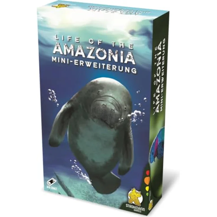 Strohmann Games Life of The Amazonia – Mini-Erweiterung, Brettspiel für 1-4 Spieler, ab 12 Jahren, 60-150 Minuten, Deutsch mit 8 einzigartigen Tierkarten und 9 hölzernen Tierfiguren – Bild 1