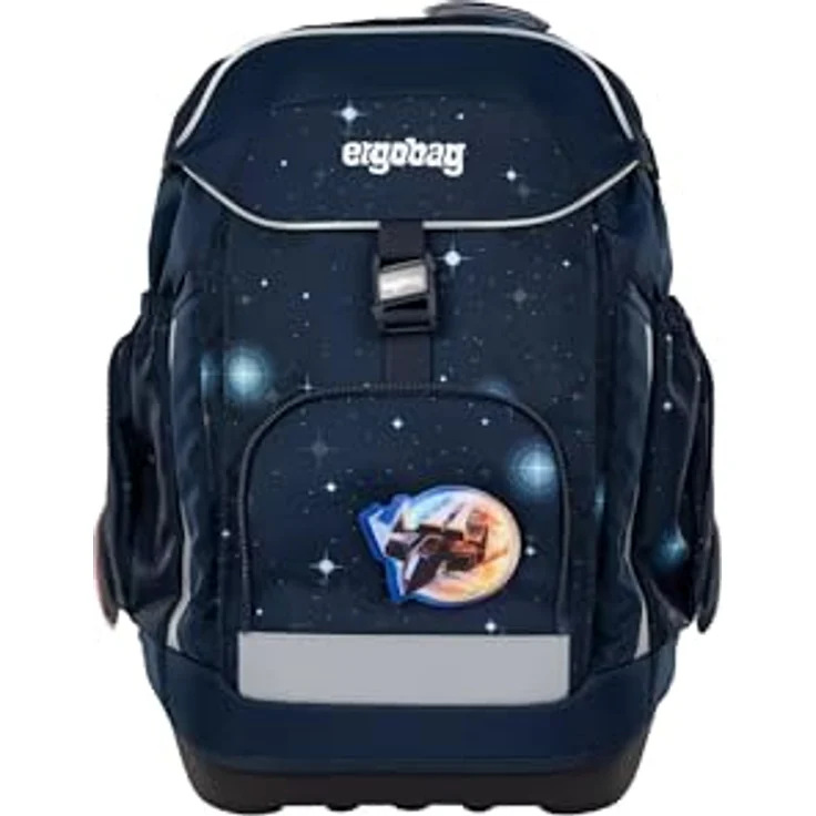 ergobag maxi set 6-teilig, ergonomischer Schulrucksack für Grundschule, ideal für große Kinder ab 1. Klasse, Dunkelblau – Bild 2