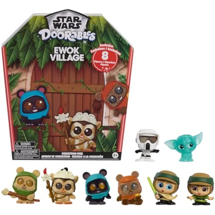 Just Play Disney Doorables Star Wars™ „Ewok Village“ Sammeledition, 8 Exklusive Figuren ab 5 Jahren, Mini-Figuren mit Glitzeraugen – Bild 1