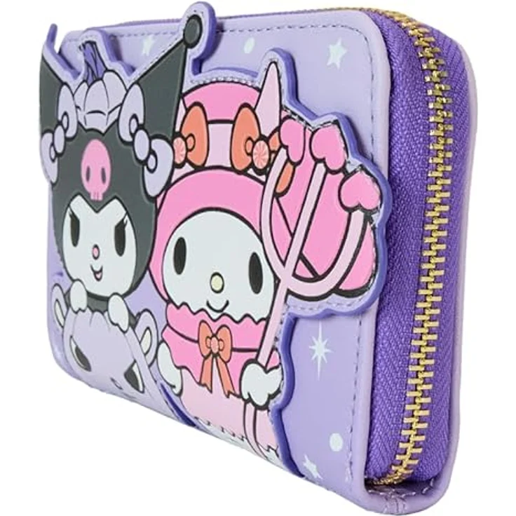 Loungefly Geldbörse Sanrio - Kuromi Kürbis Geldbeutel, My Melody & Kuromi, veganes Leder, leuchtet im Dunkeln – Bild 2