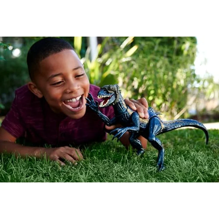 Jurassic World Dinosaurier Figur Indoraptor Track N Attack mit Tracking Gear & 3 Attack Features, Spielzeug Geschenk mit physischem & digitalem Spiel – Bild 3