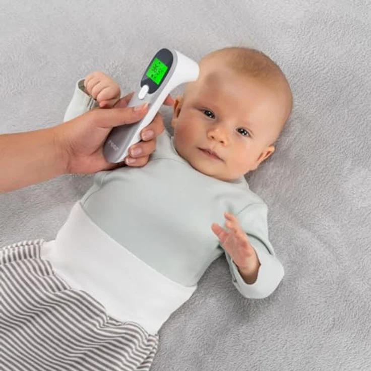 Reer Infrarot-Thermometer, Körpertemperaturmessung für Ohr und Stirn, mit Babymodus und beleuchtetem Display – Bild 10