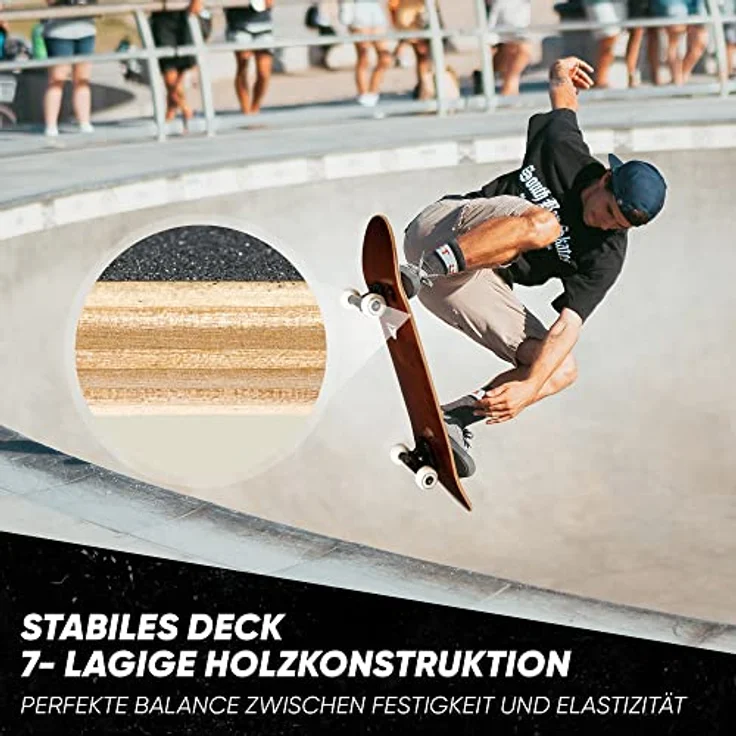 Apollo Skateboard | 7-lagiges Popsicle Deck, trendig, ABEC-7 Kugellager | Top Fahreigenschaften bei jedem Style – Bild 4