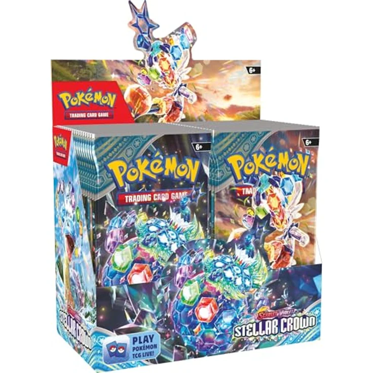 The Pokemon Company Pokemon Stellar Crown 36er Display, Sammelkarten mit 36 Boosterpacks, inklusive legendärem Pokémon Terapagos und Stellar Tera Pokémon ex – Bild 1
