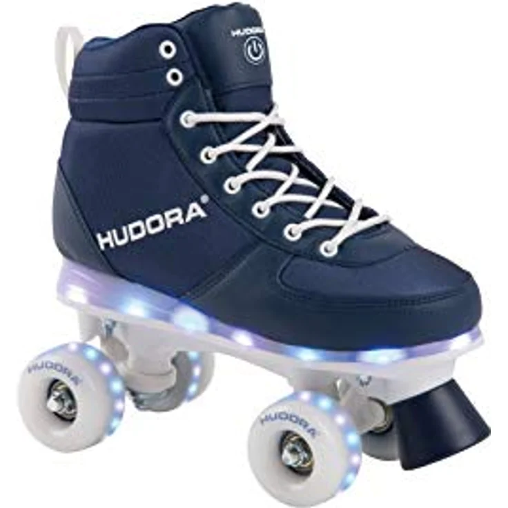 HUDORA Roller Skates Advanced, navy LED, Rollschuhe Gr. 31/32 – Bild 1