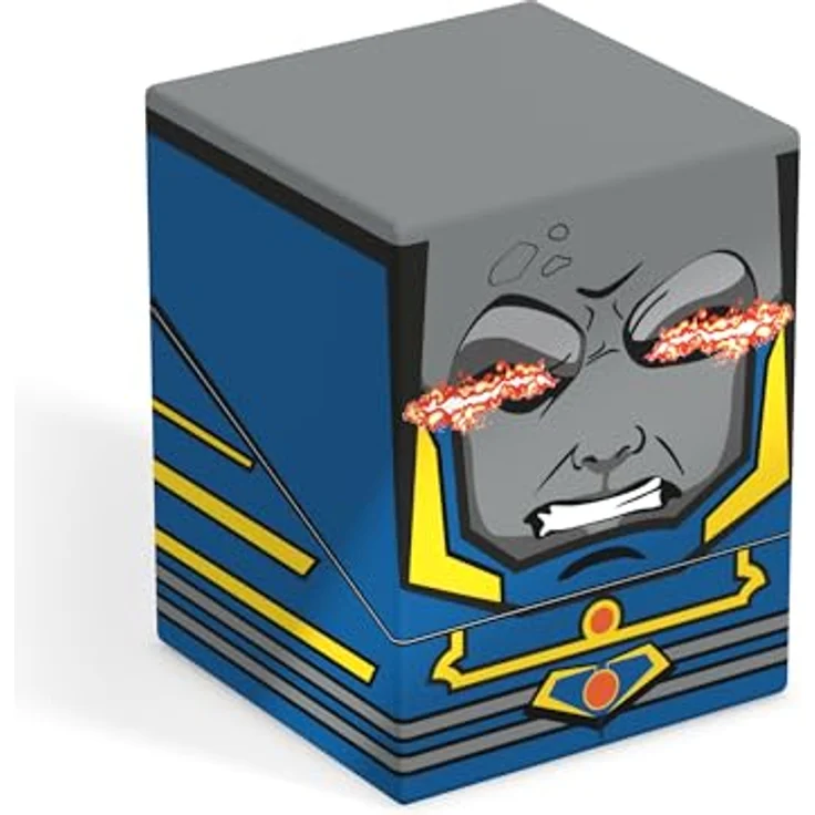 Ultimate Guard Squaroes Boulder 100+, Deckbox für bis zu 100 Double-Sleeve Trading Cards, robust, dunkelgrau mit Darkseid-Motiv, aus 78% nachwachsenden Rohstoffen – Bild 1