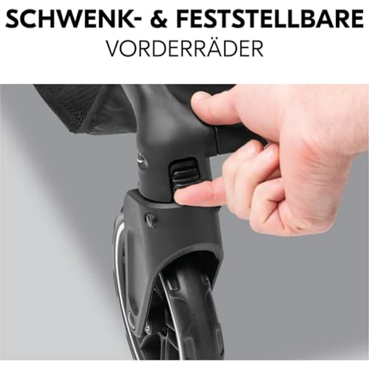 Hauck Kinderwagen Shop N Care, Klappbuggy bis 25 kg mit Liegefunktion, Getränkehalter und Snack Tablett, Klein Zusammenklappbar, Sonnenverdeck (UPF 50+), XL Korb (Olive) - Preisvergleich – Bild 2