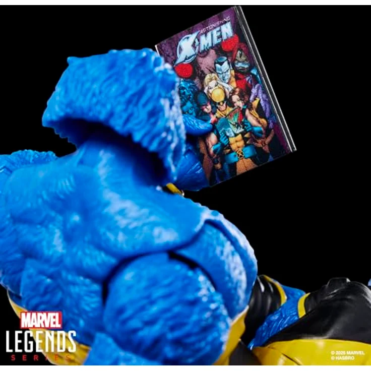 Marvel Legends Series Marvel's Beast Action-Figur, 15 cm bewegliche Sammelfigur mit 4 Accessoires und Comicbuch-Accessoire, inspiriert von den Astonishing X-Men Comics – Bild 2